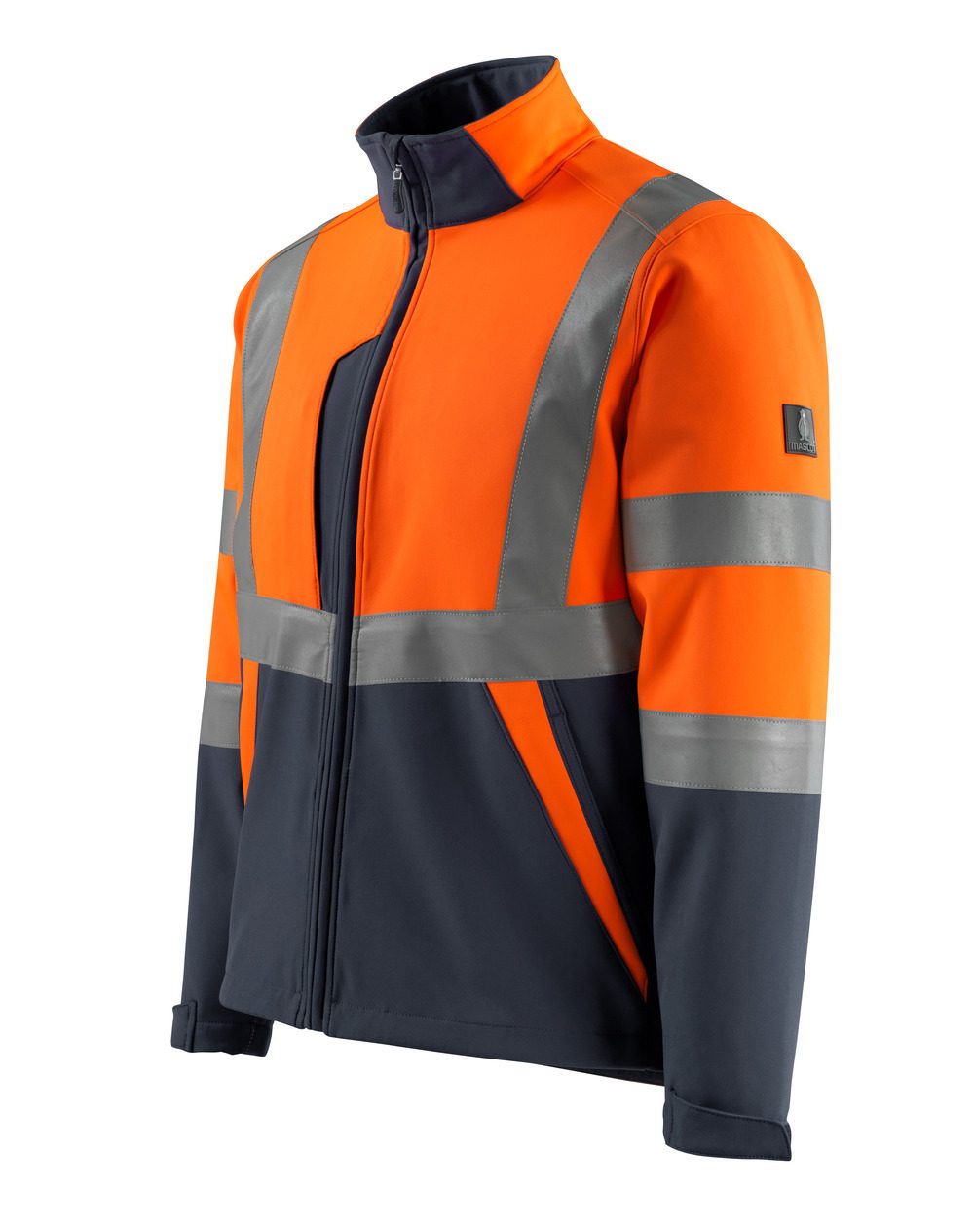 Mascot Kiama Safe Light Warn-Softshelljacke – orange/schwarzblau