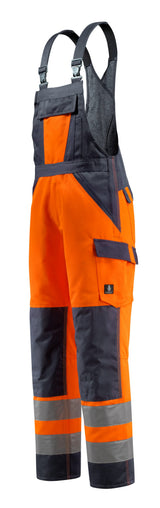 Mascot Gosford Safe Light Warnschutz Latzhose – orange/schwarzblau