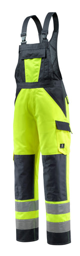 Mascot Gosford Safe Light Warnschutz Latzhose – gelb/schwarzblau