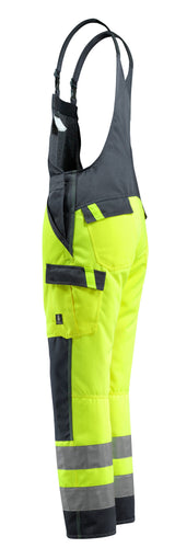 Mascot Gosford Safe Light Warnschutz Latzhose – gelb/schwarzblau