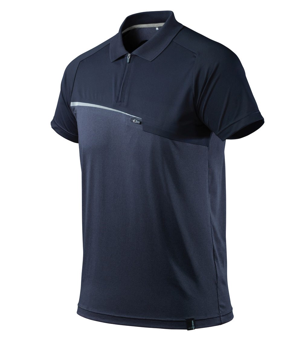 Mascot mit Brusttasche Advanced Poloshirt – schwarzblau