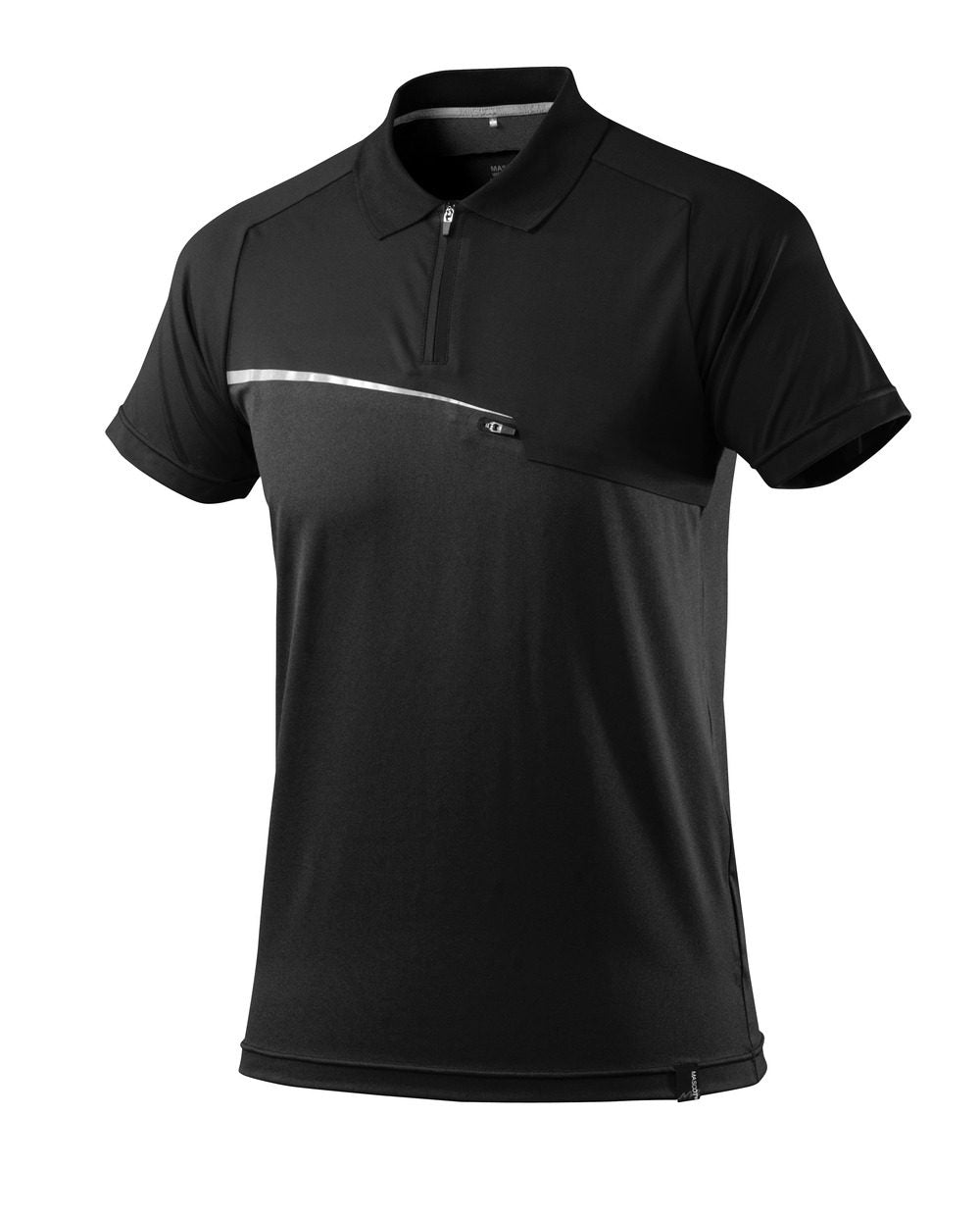 Mascot mit Brusttasche Advanced Poloshirt – schwarz
