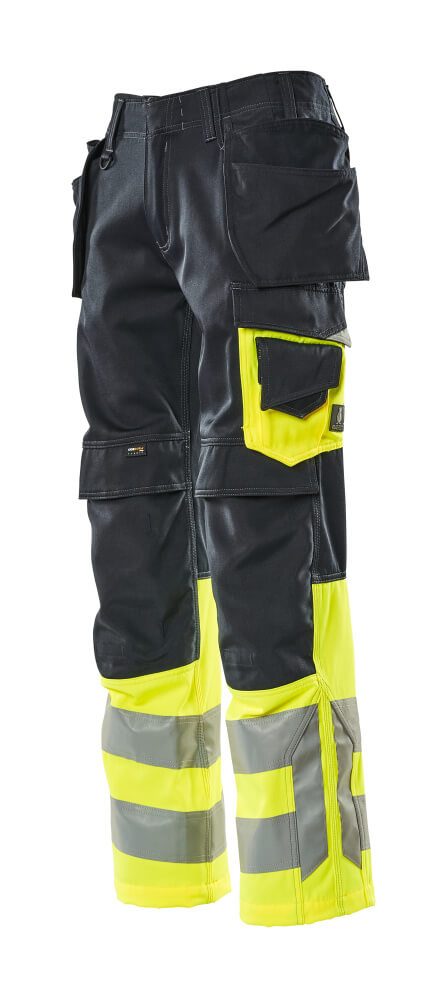 Mascot Safe Supreme Warnschutz Handwerkerhose – schwarzblau/gelb