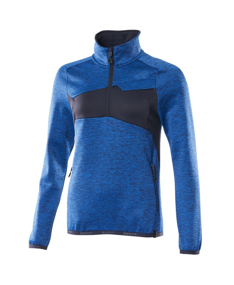 Mascot Damen Accelerate Fleecepullover – azurblau/schwarzblau