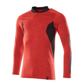 Mascot Coolmax Pro Accelerate Langarm-Poloshirt – verkehrsrot/schwarz