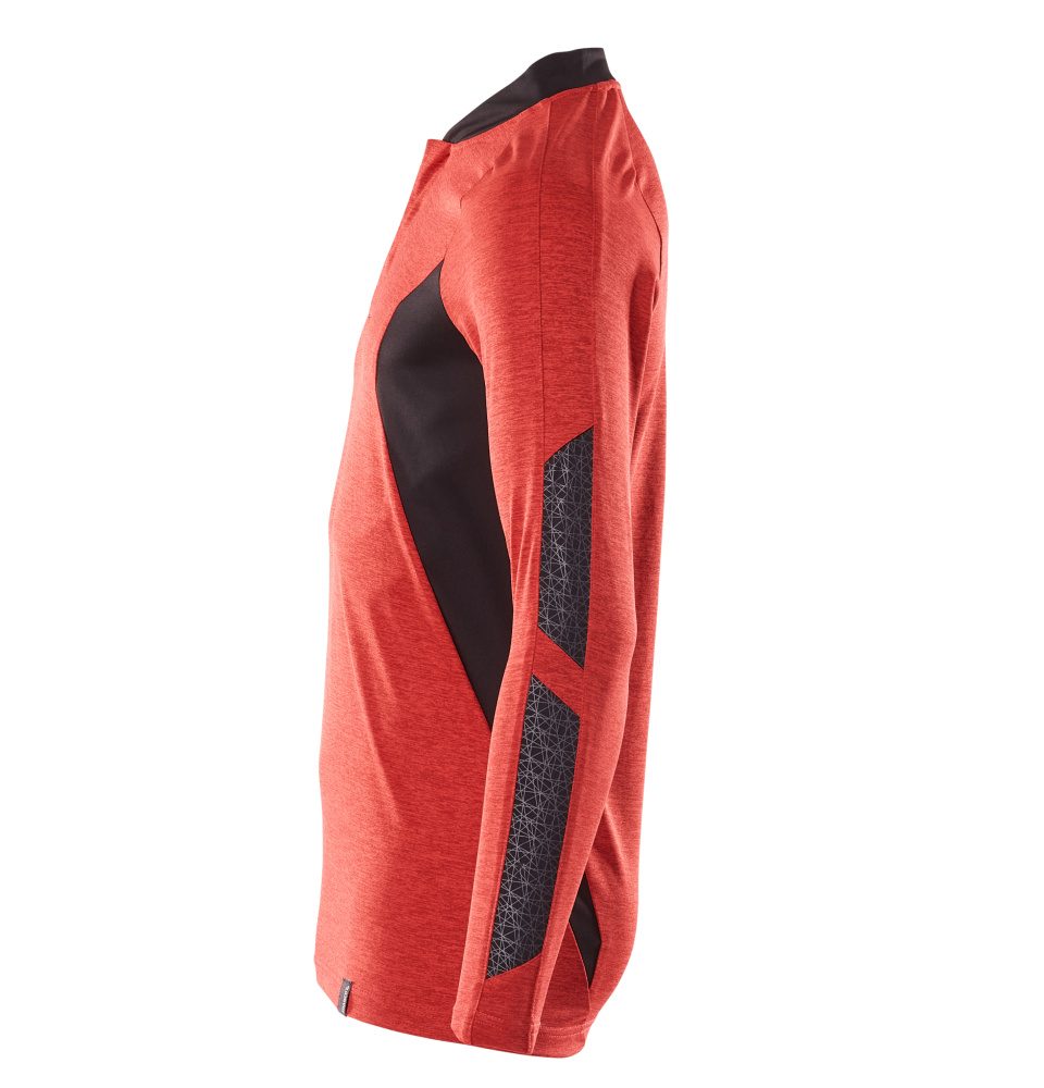 Mascot Coolmax Pro Accelerate Langarm-Poloshirt – verkehrsrot/schwarz