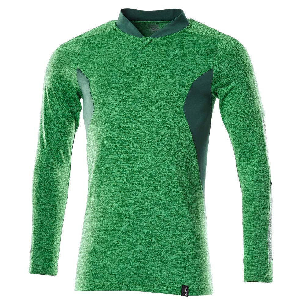 Mascot Coolmax Pro Accelerate Langarm-Poloshirt – grasgrün/grün
