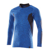 Mascot Coolmax Pro Accelerate Langarm-Poloshirt – azurblau/schwarzblau