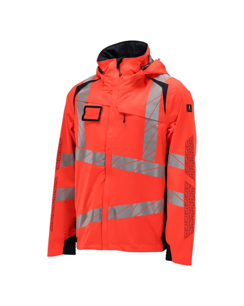 Mascot Accelerate Safe Warnschutz Regenjacke – rot/schwarzblau