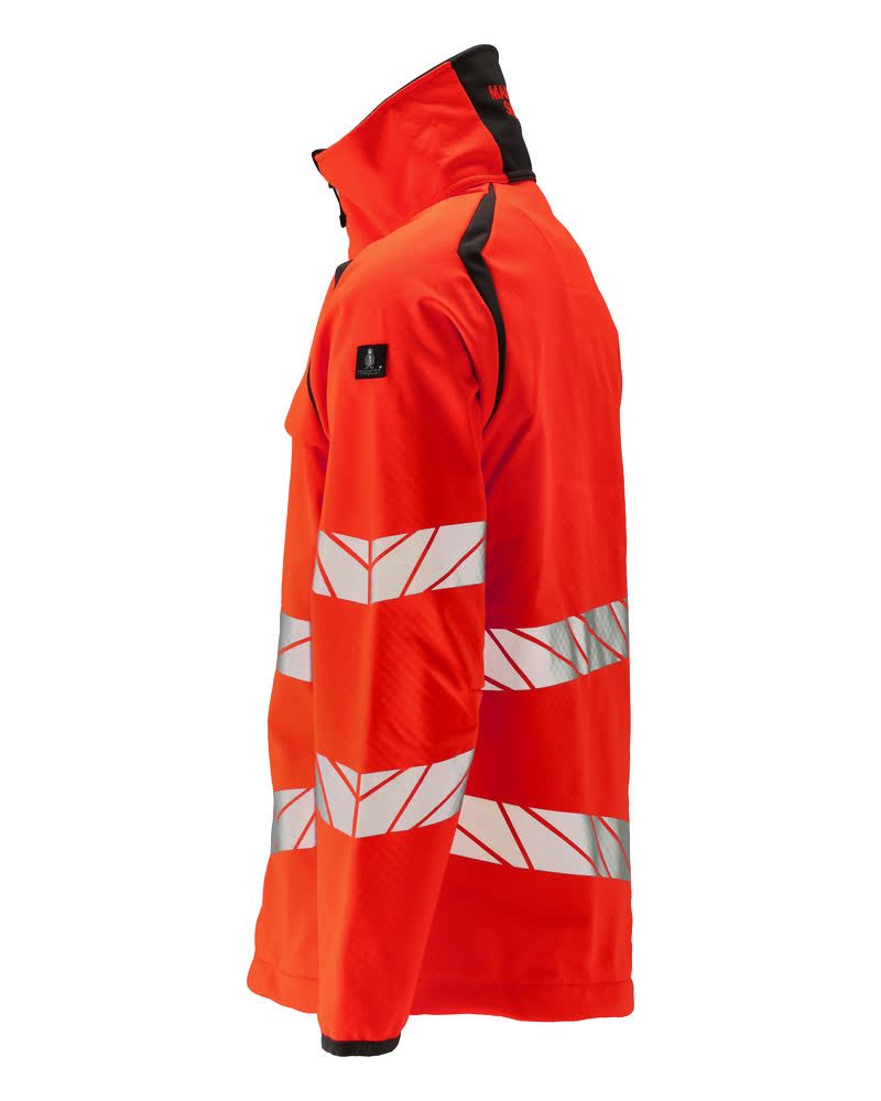 Mascot Accelerate Safe Warn-Softshelljacke – rot/dunkelanthrazit
