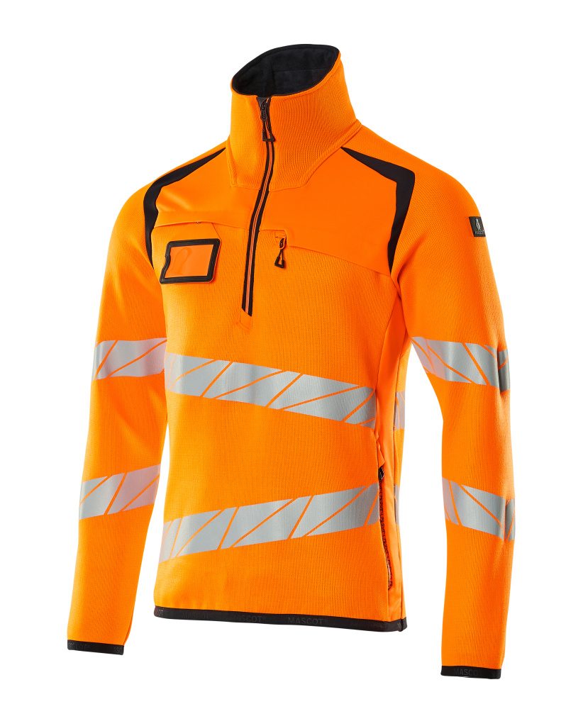 Mascot Accelerate Safe Warnschutz Strickpullover – orange/schwarzblau