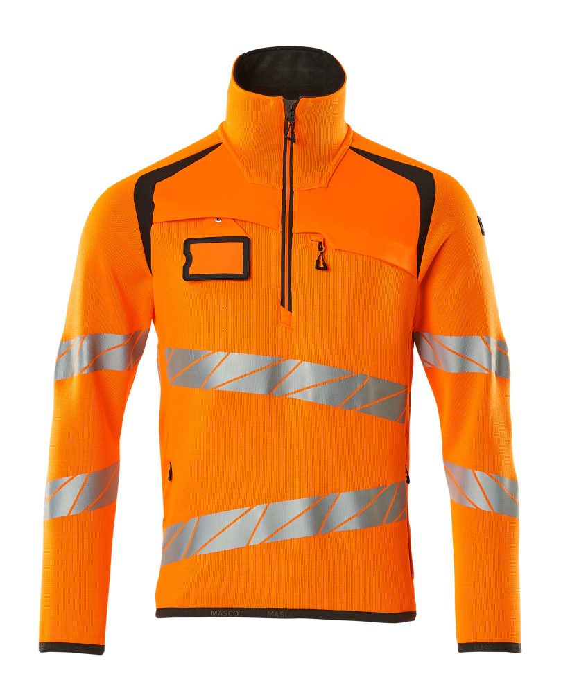 Mascot Accelerate Safe Warnschutz Strickpullover – orange/dunkelanthrazit