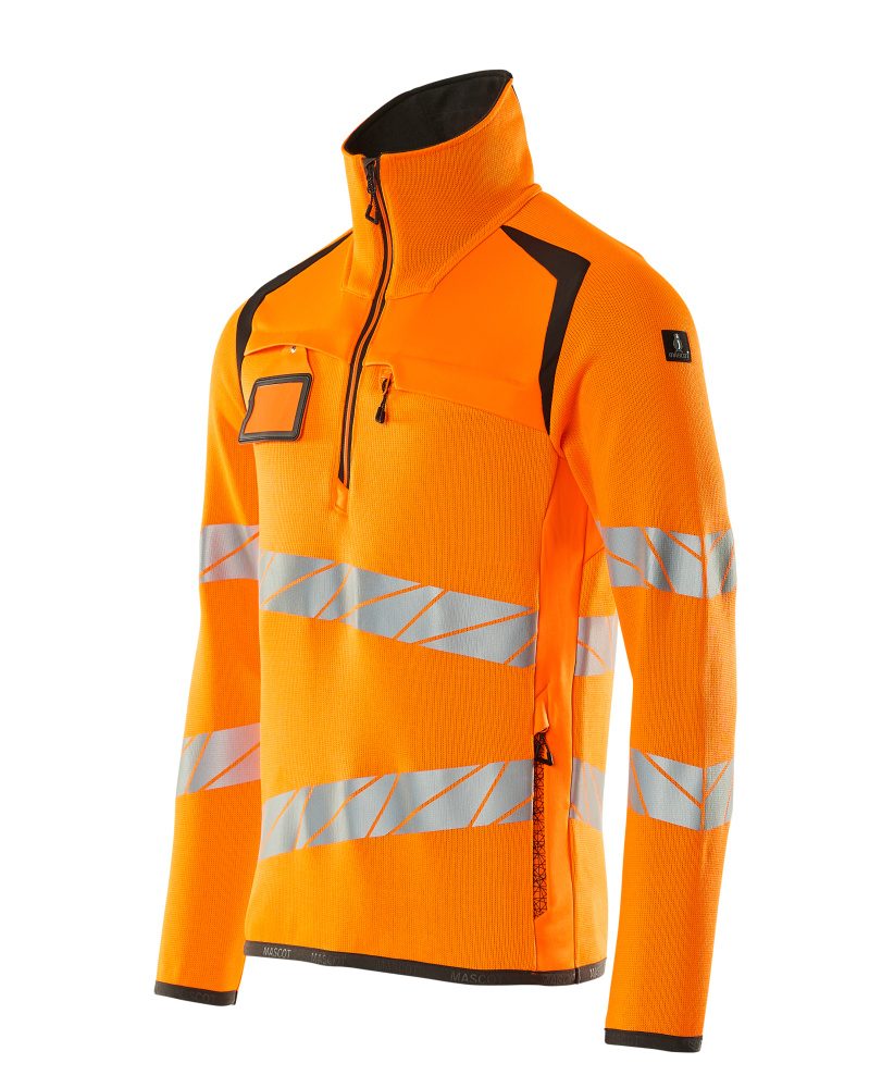 Mascot Accelerate Safe Warnschutz Strickpullover – orange/dunkelanthrazit