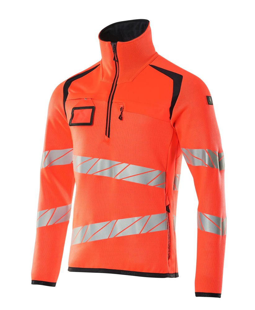 Mascot Accelerate Safe Warnschutz Strickpullover – rot/schwarzblau