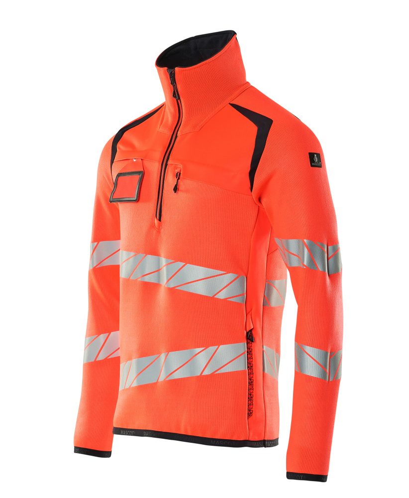Mascot Accelerate Safe Warnschutz Strickpullover – rot/schwarzblau