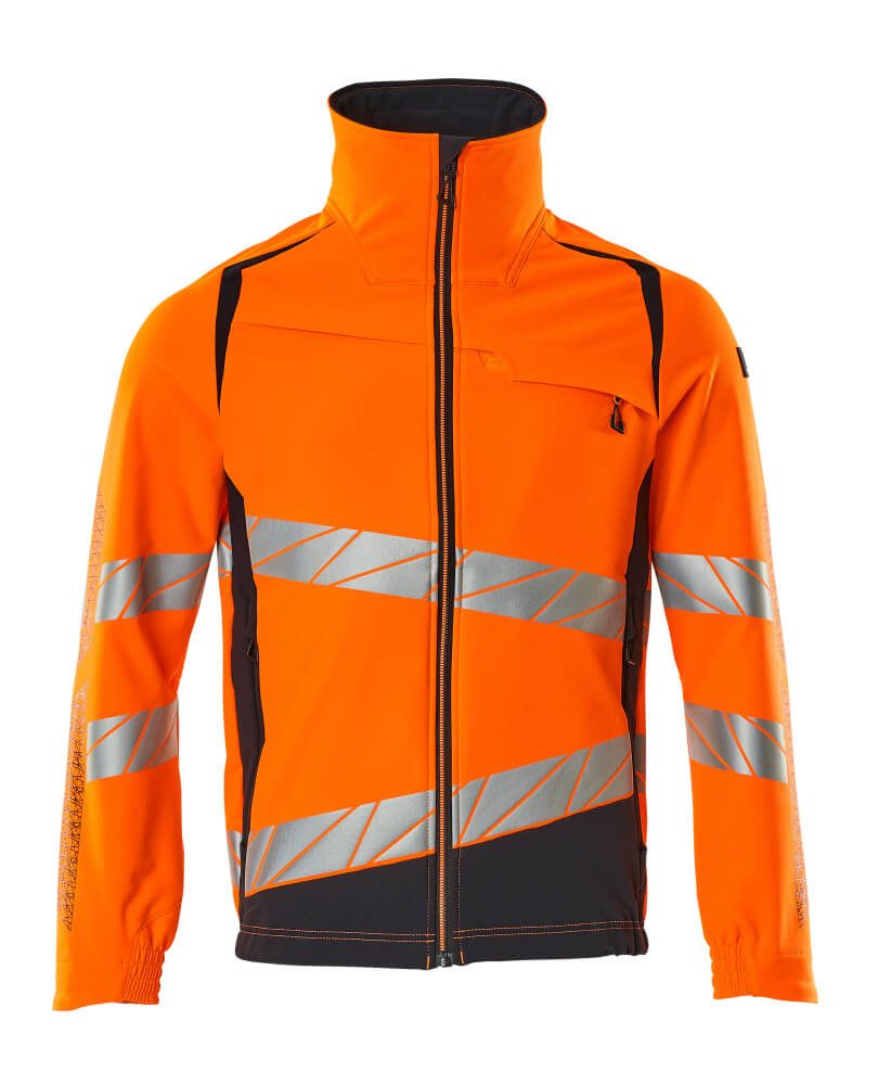 Mascot 19009 Warnschutz Stretch-Bundjacke – orange/schwarzblau