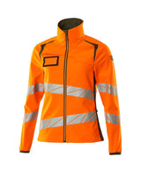 Mascot Damen Accelerate Safe Warn-Softhelljacke – orange/moosgrün