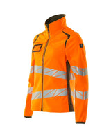 Mascot Damen Accelerate Safe Warn-Softhelljacke – orange/moosgrün
