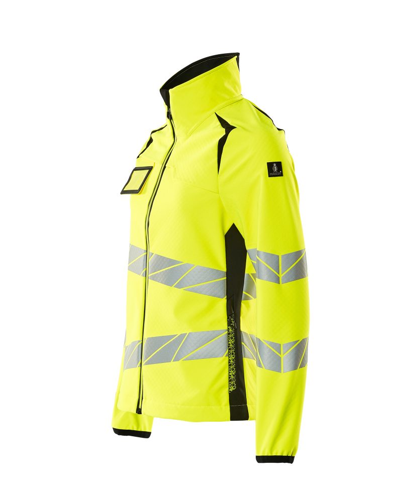 Mascot Damen Accelerate Safe Warn-Softhelljacke – gelb/schwarz