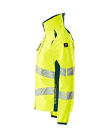 Mascot Damen Accelerate Safe Warn-Softhelljacke – gelb/dunkelpetroleum