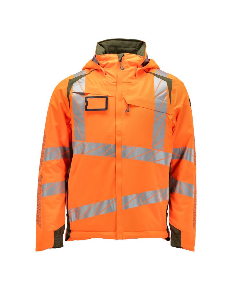 Mascot Accelerate Safe Warnschutz Winterjacke – orange/moosgrün