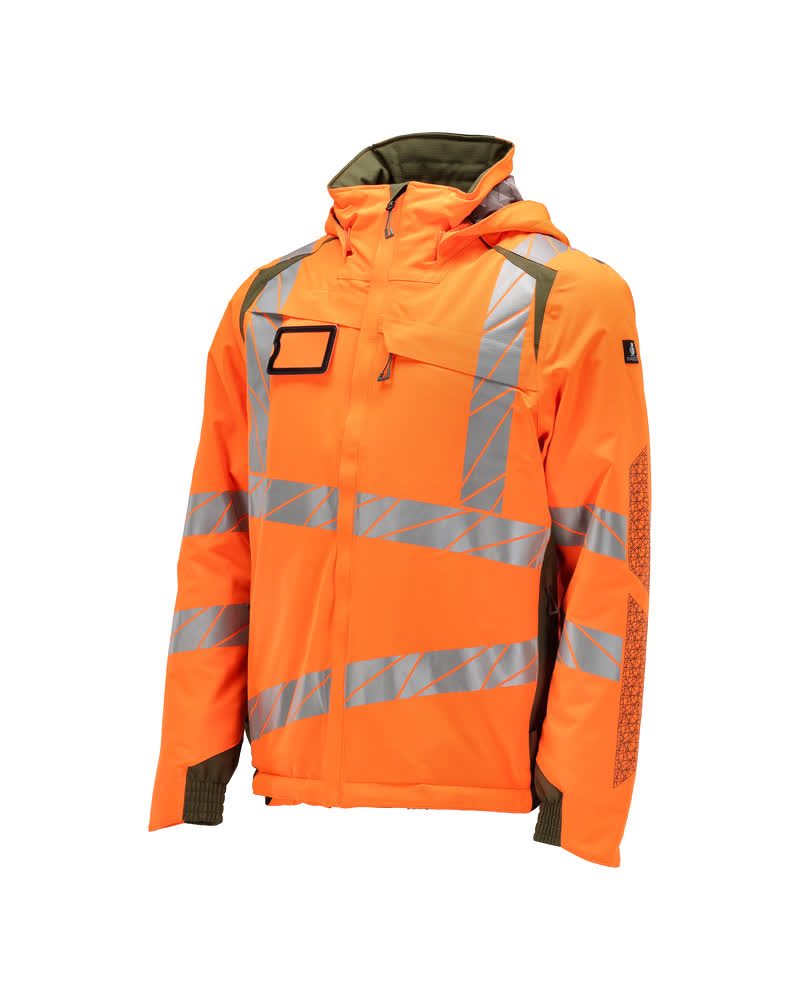 Mascot Accelerate Safe Warnschutz Winterjacke – orange/moosgrün