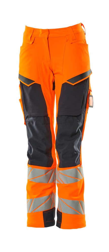 Mascot K2 Acceleratesafe Dame Warn Stretchbundhose – orange/schwarzblau