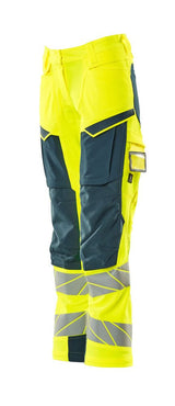 Mascot K2 Acceleratesafe Dame Warn Stretchbundhose – gelb/dunkelpetroleum