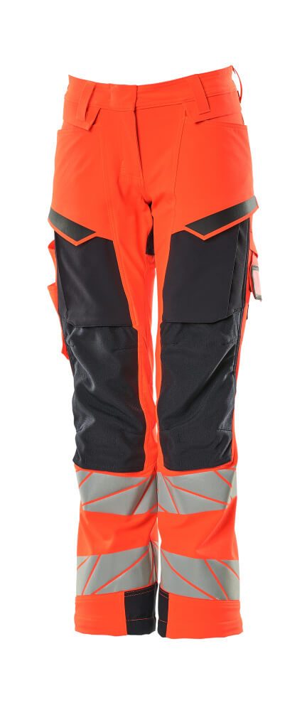 Mascot K2 Acceleratesafe Dame Warn Stretchbundhose – rot/schwarzblau