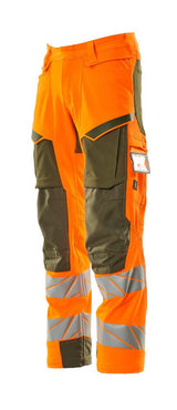 Mascot Kl.2 Accelerate Safe Warn Stretchbundhose 19079-511 – orange/moosgrün