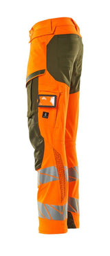 Mascot Kl.2 Accelerate Safe Warn Stretchbundhose 19079-511 – orange/moosgrün