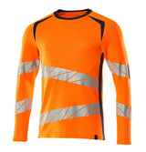 Mascot Accelerate Safe Warnschutz Langarmshirt – orange/schwarzblau