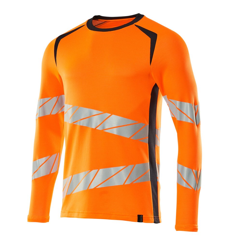 Mascot Accelerate Safe Warnschutz Langarmshirt – orange/schwarzblau