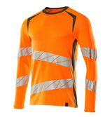 Mascot Accelerate Safe Warnschutz Langarmshirt – orange/moosgrün
