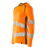 Mascot Accelerate Safe Warnschutz Langarmshirt – orange/moosgrün