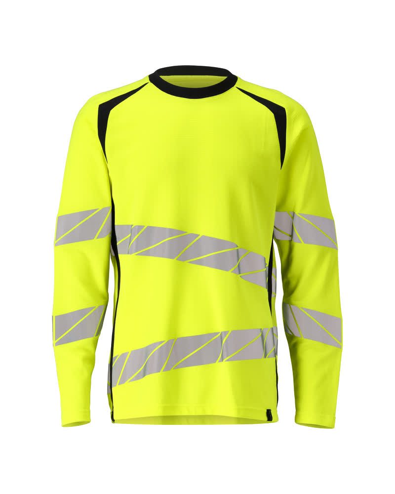 Mascot Accelerate Safe Warnschutz Langarmshirt – gelb/schwarzblau