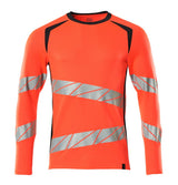 Mascot Accelerate Safe Warnschutz Langarmshirt – rot/schwarzblau