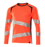 Mascot Accelerate Safe Warnschutz Langarmshirt – rot/schwarzblau