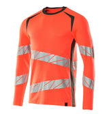Mascot Accelerate Safe Warnschutz Langarmshirt – rot/dunkelanthrazit