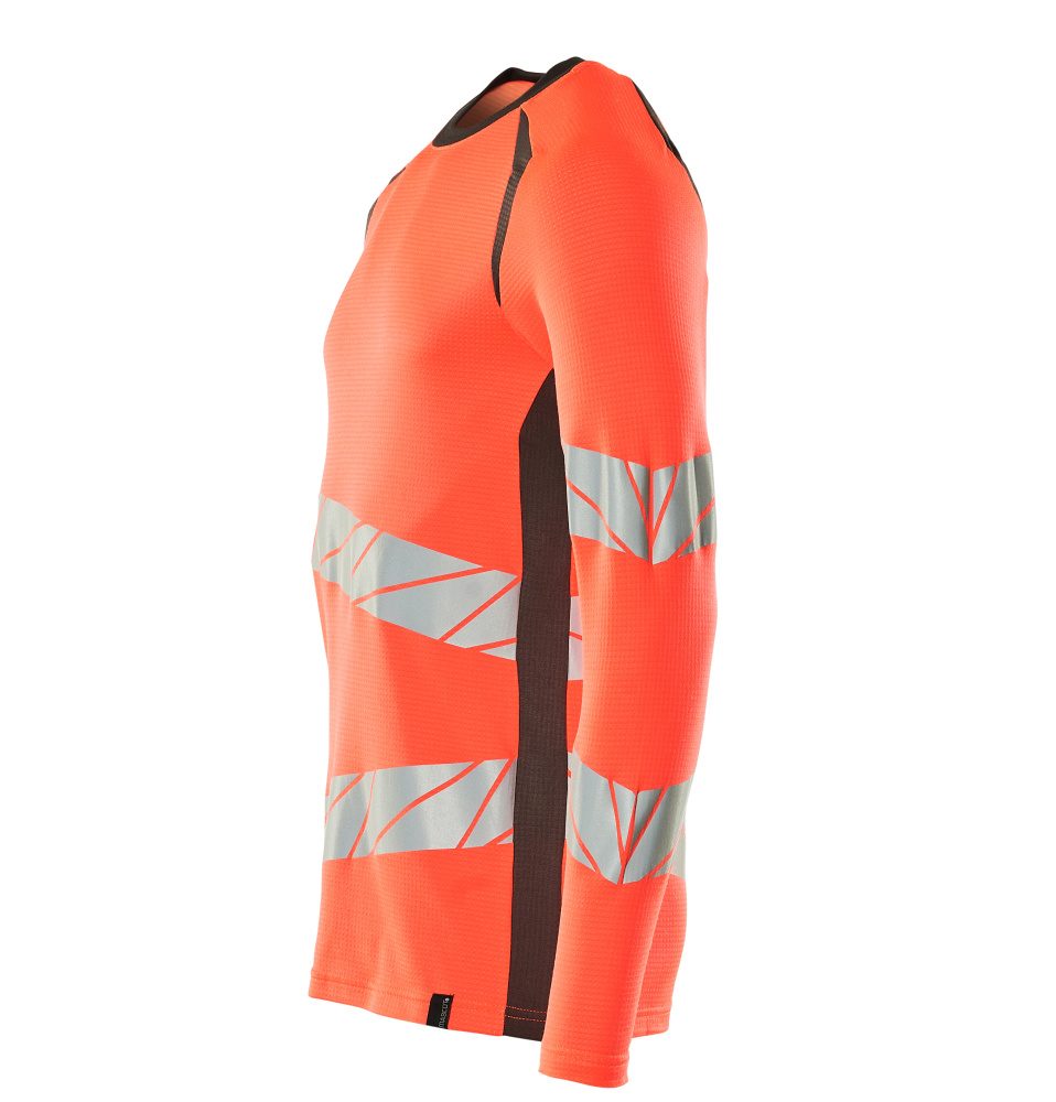 Mascot Accelerate Safe Warnschutz Langarmshirt – rot/dunkelanthrazit