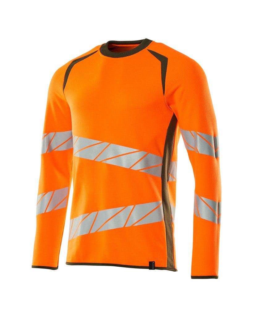 Mascot Accelerate Safe Warnschutz Sweatshirt – orange/moosgrün