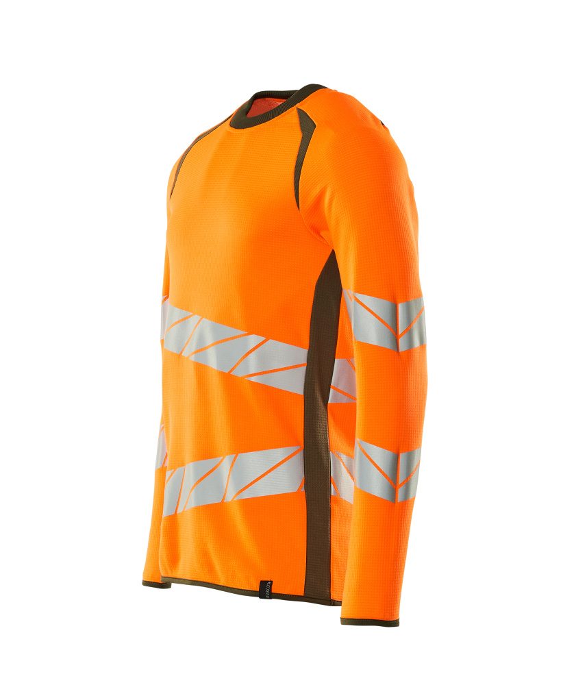 Mascot Accelerate Safe Warnschutz Sweatshirt – orange/moosgrün