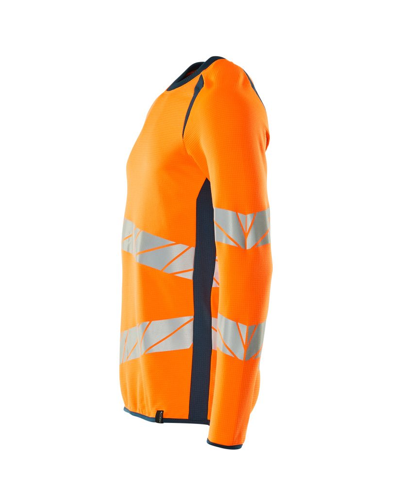 Mascot Accelerate Safe Warnschutz Sweatshirt – orange/dunkelpetroleum