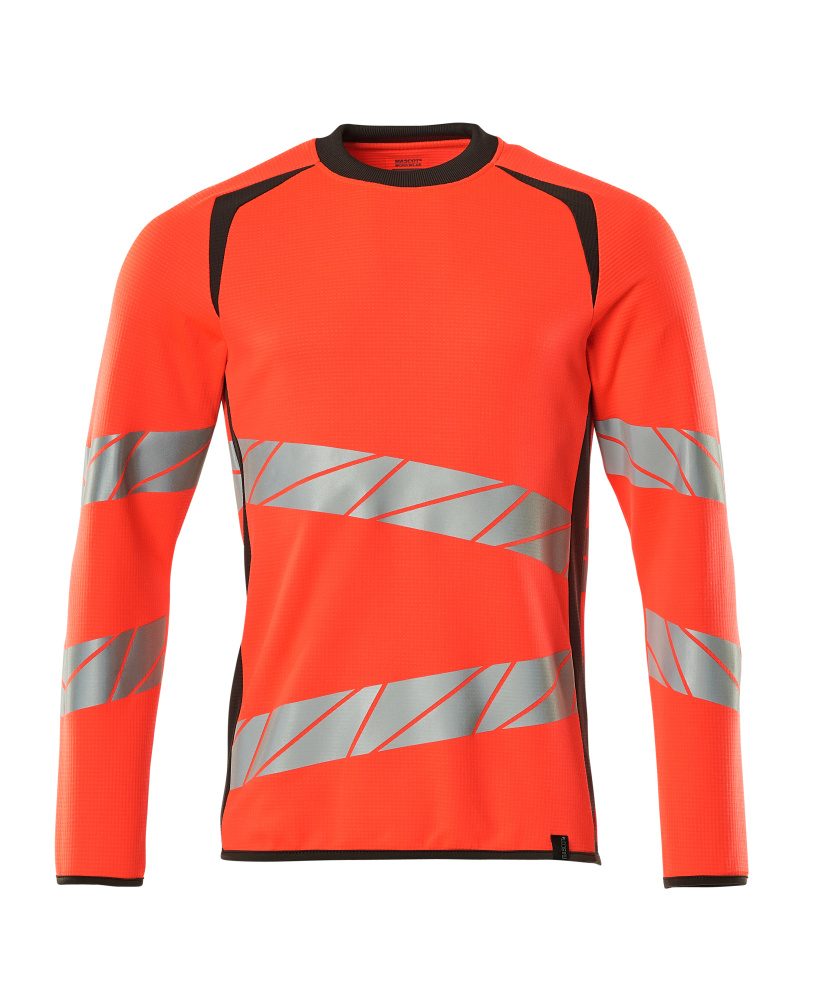 Mascot Accelerate Safe Warnschutz Sweatshirt – rot/dunkelanthrazit