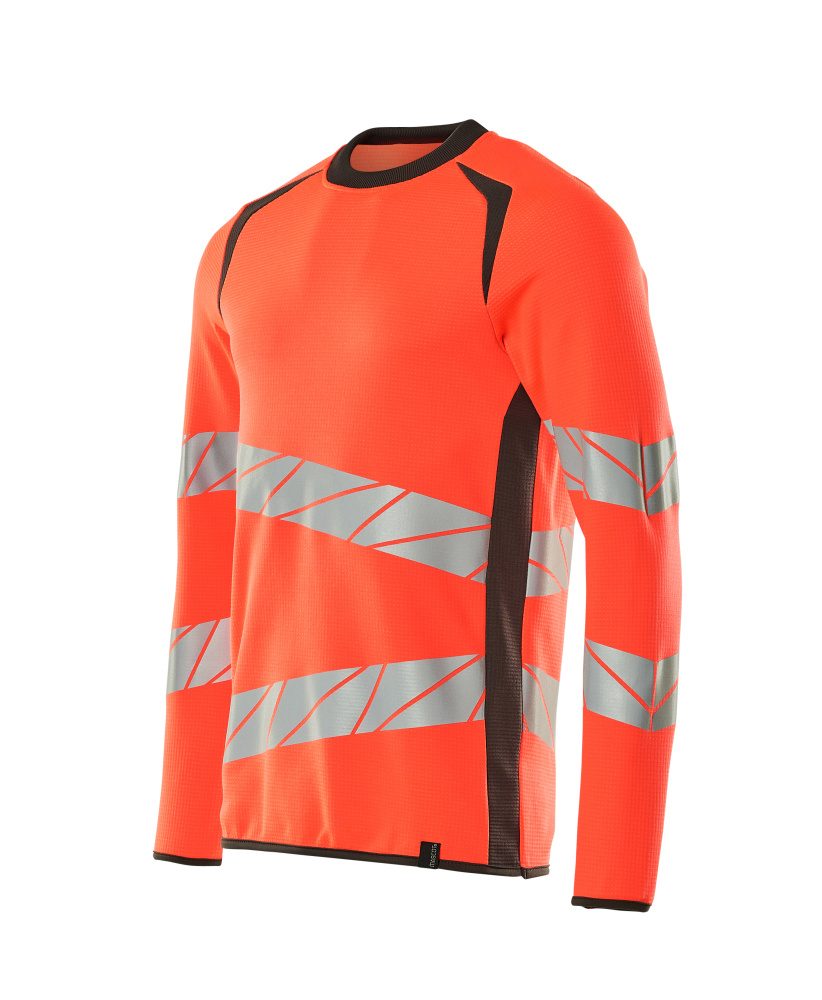 Mascot Accelerate Safe Warnschutz Sweatshirt – rot/dunkelanthrazit