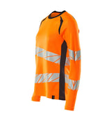 Mascot Damen Accelerate Safe Warn-Langarmshirt – orange/schwarzblau