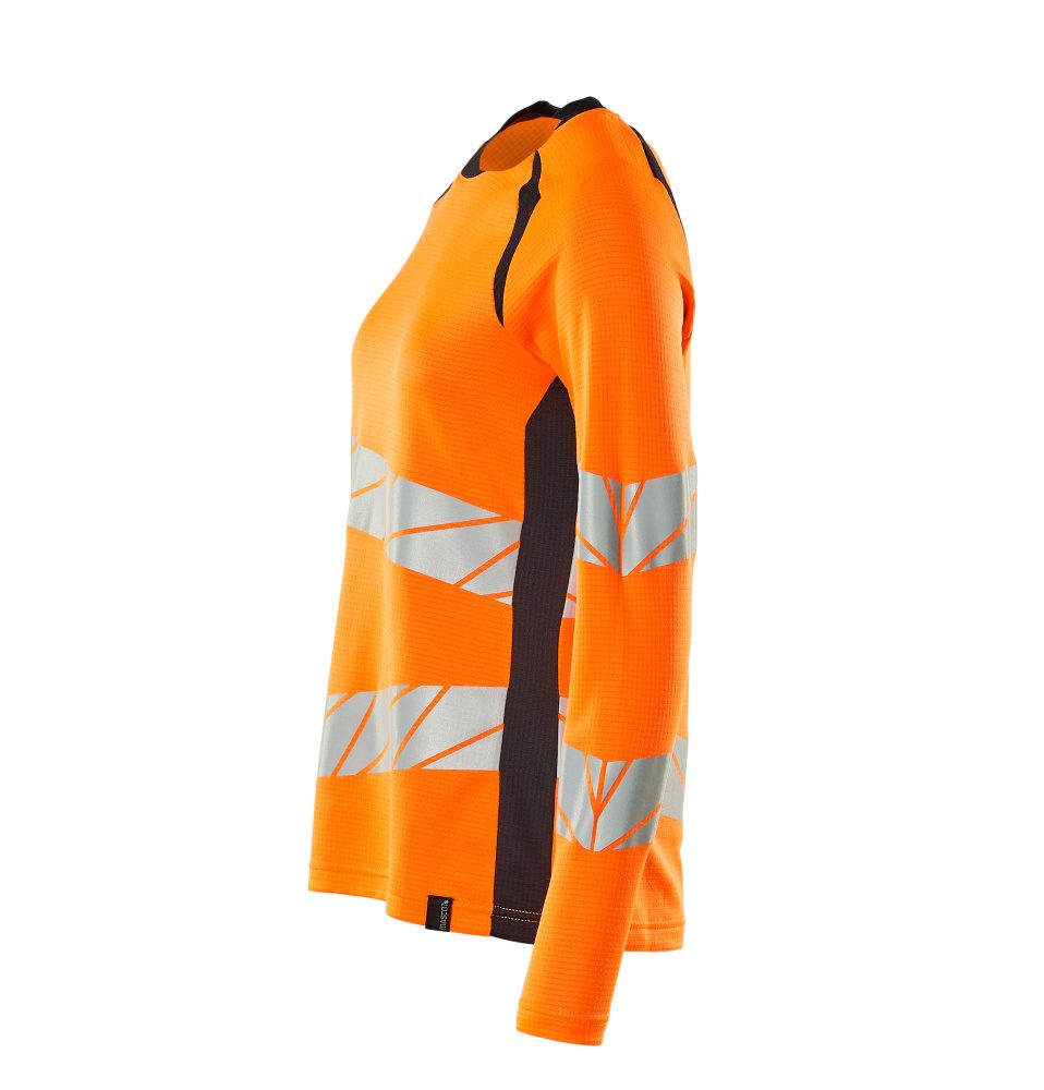 Mascot Damen Accelerate Safe Warn-Langarmshirt – orange/schwarzblau