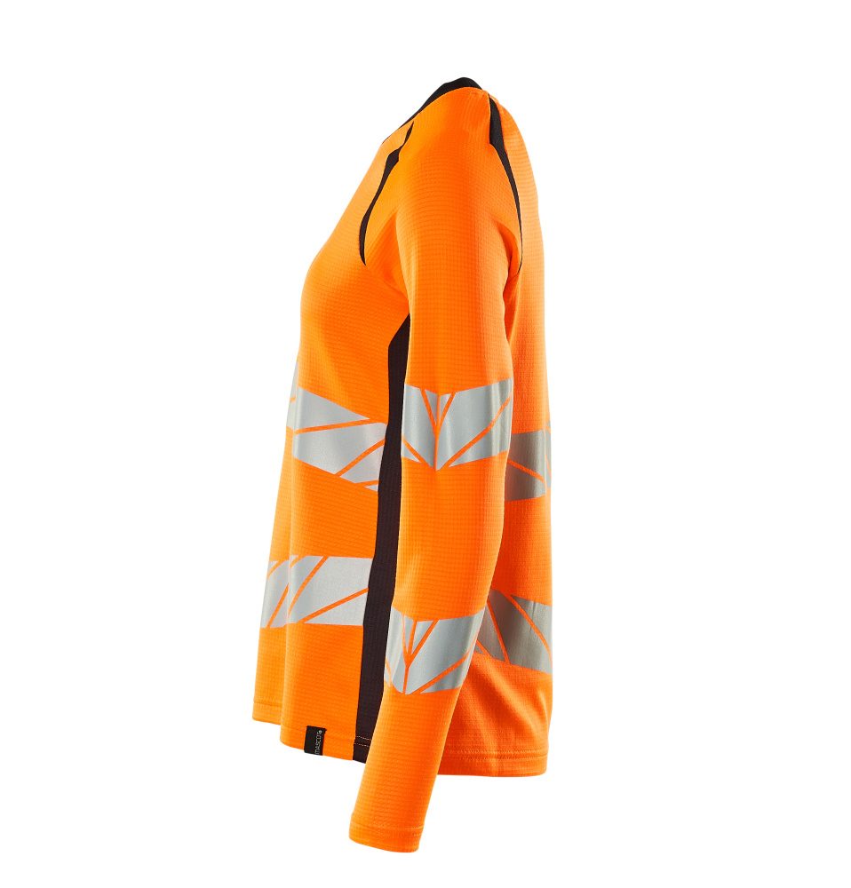 Mascot Damen Accelerate Safe Warn-Langarmshirt – orange/schwarzblau