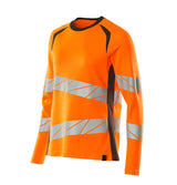 Mascot Damen Accelerate Safe Warn-Langarmshirt – orange/dunkelanthrazit