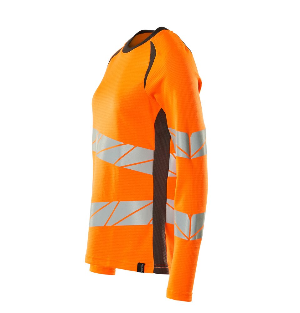 Mascot Damen Accelerate Safe Warn-Langarmshirt – orange/dunkelanthrazit